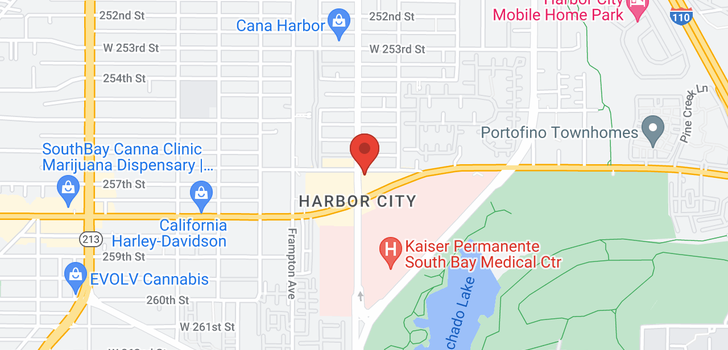 map of 1111 Pacific Coast Harbor City, CA 90710
